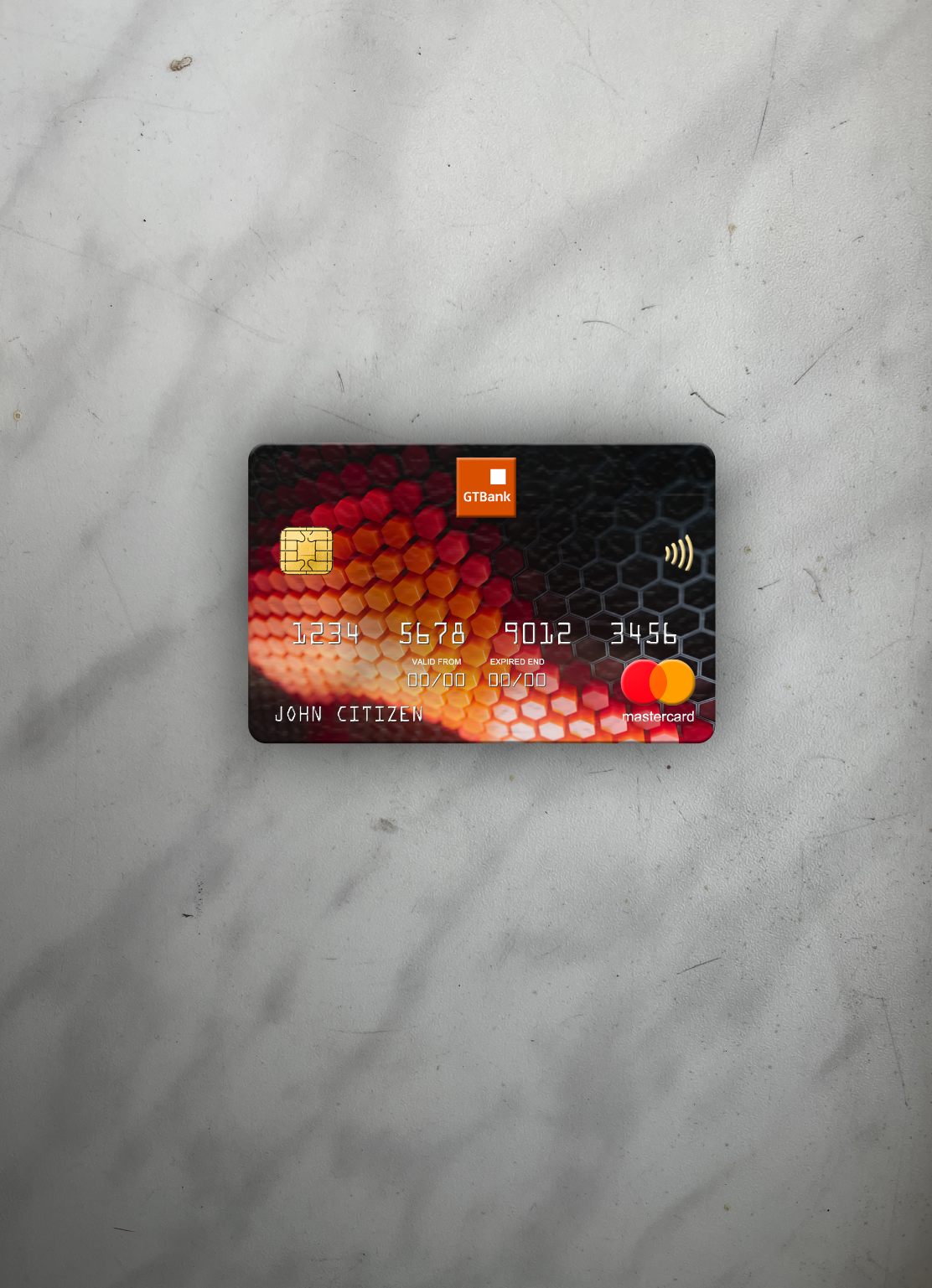 Download Nigeria GTBank mastercard photolook front Photoshop template